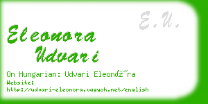 eleonora udvari business card